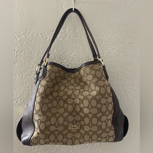 Coach Handbags - Vintage Y2K Coach Eddie Brown /Tan Signature Shoulder Bag
